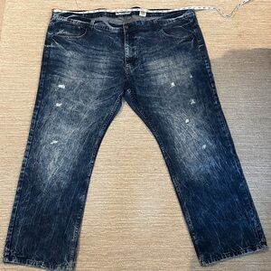 Distressed Blue Jeans